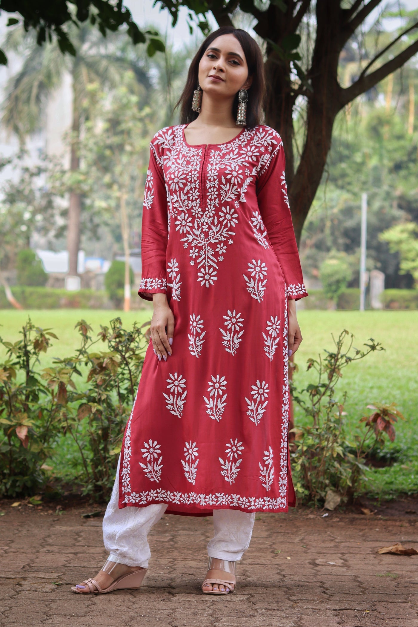 Aalia modal kurta RangrezaEthnic Maroon XS 