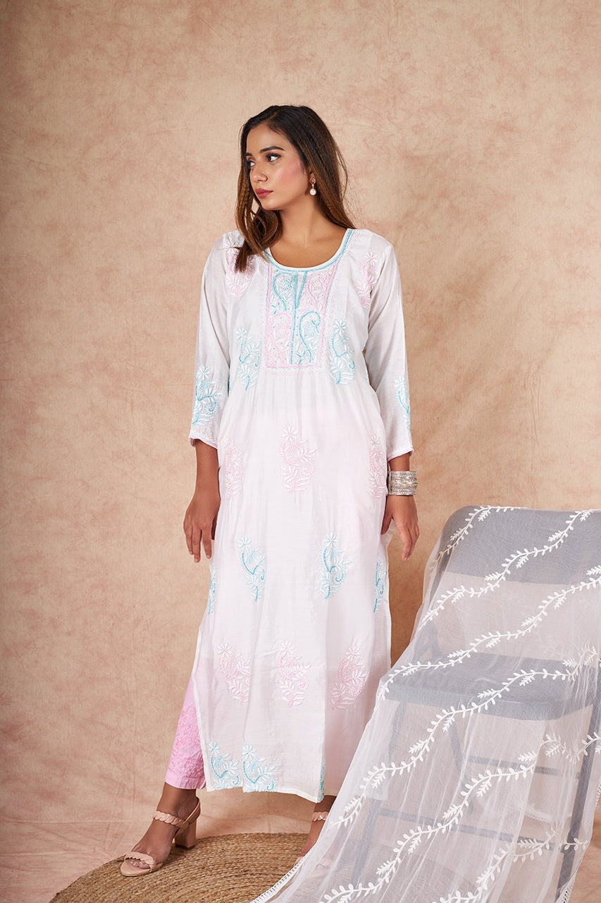 Zeenat kurta set RangrezEthnic White XS 