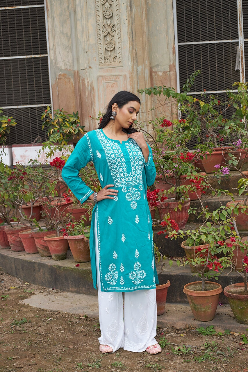 Alifa cotton kurta RangrezaEthnic Blue XS 