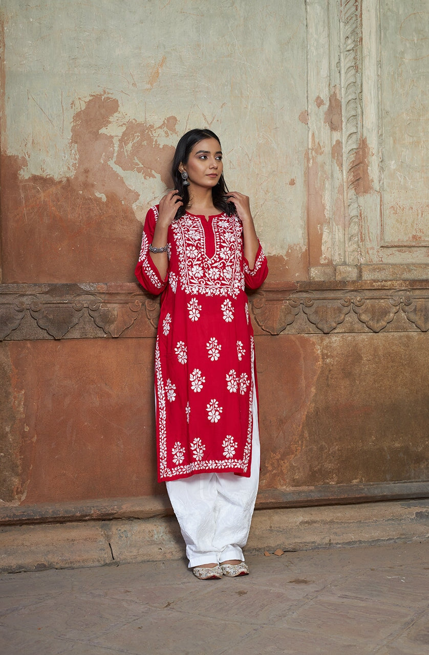 Nayala modal kurta RangrezaEthnic Red XS 