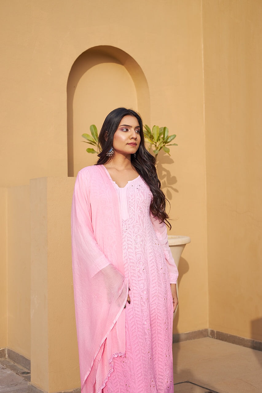 Zuri pure georgette kurta and inner(Set of 2) RangrezaEthnic 