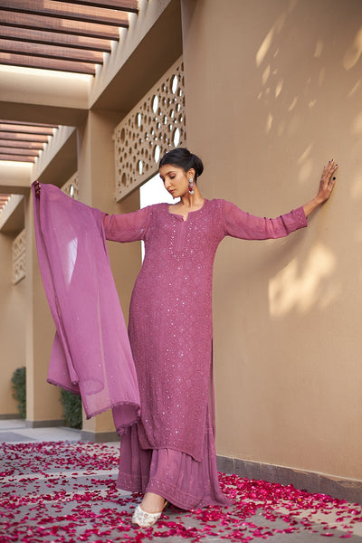 Noori pure georgette kurta and inner (Set of 2) RangrezaEthnic 