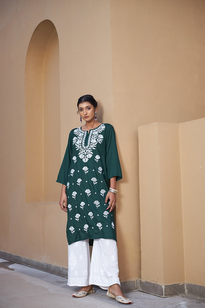 Zaina rayon kurta RangrezaEthnic 