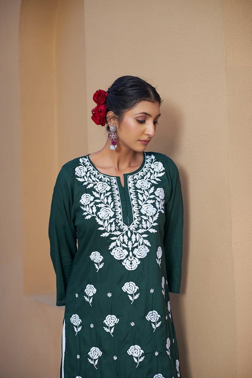 Zaina rayon kurta RangrezaEthnic 