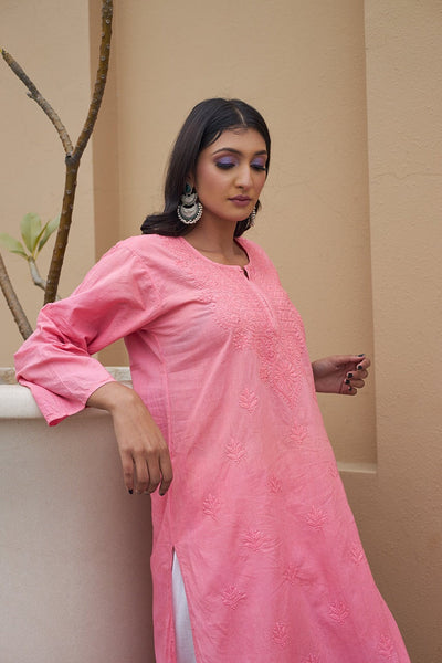 Zubaida cotton kurta RangrezaEthnic Peach XS 