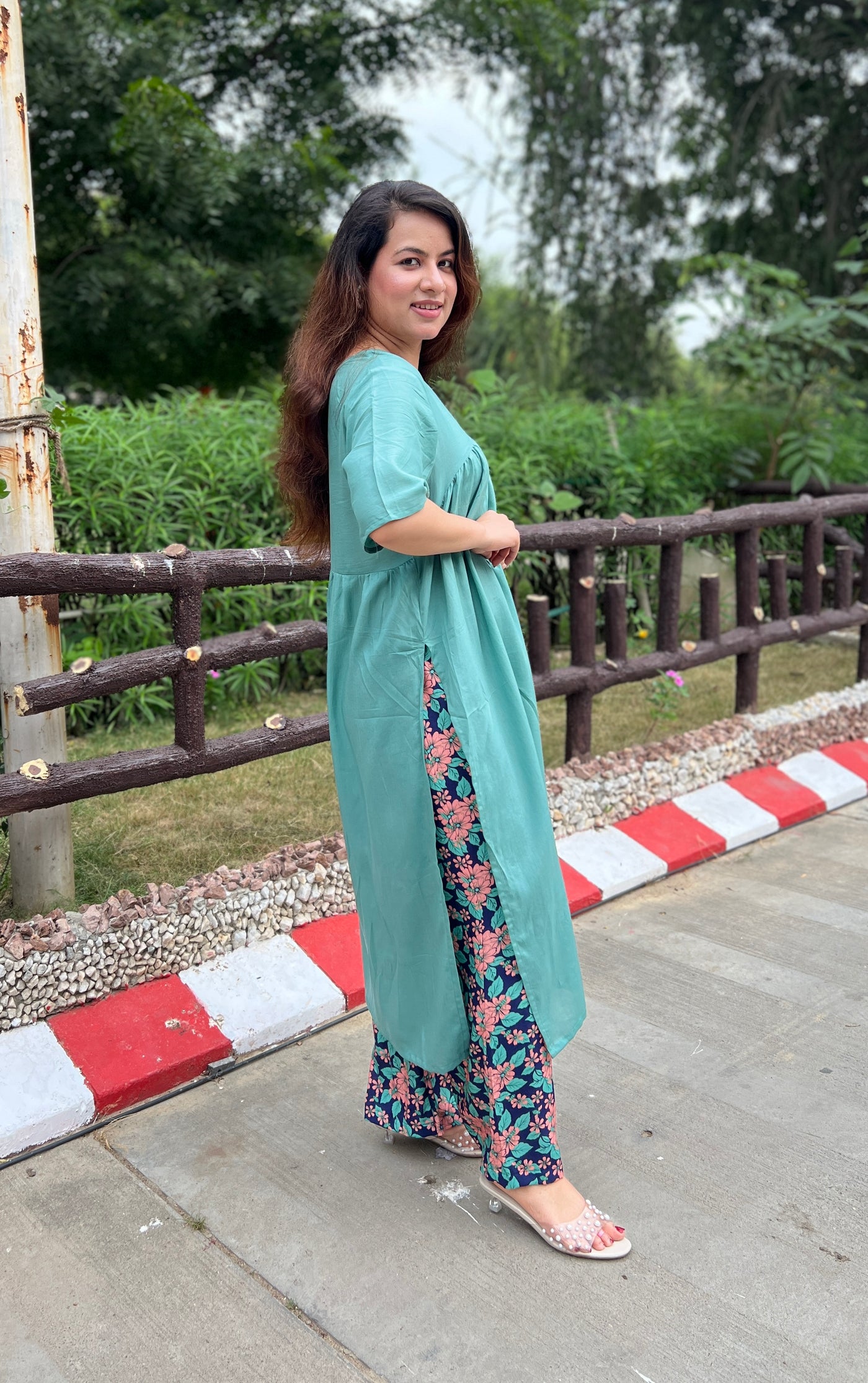 Green beatles kurta set