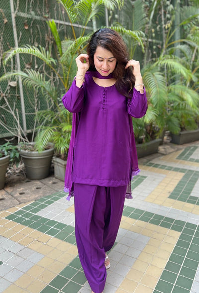 Purple farsi salwar kurta set