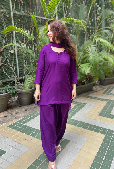 Purple farsi salwar kurta set
