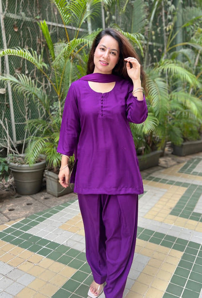 Purple farsi salwar kurta set