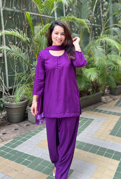 Purple farsi salwar kurta set