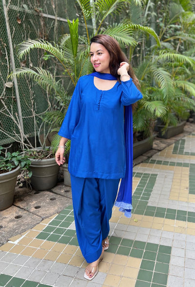 Blue potli farsi salwar set