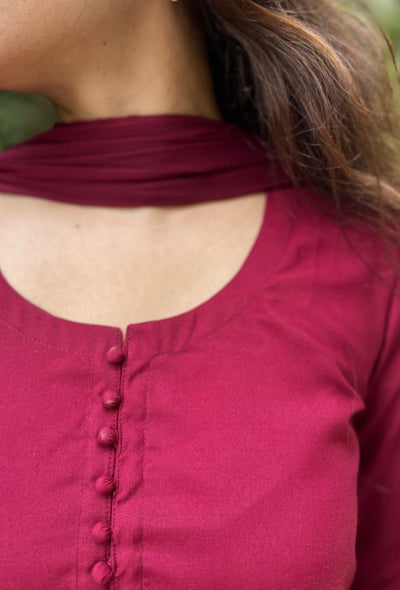 Maroon potli farsi salwar set