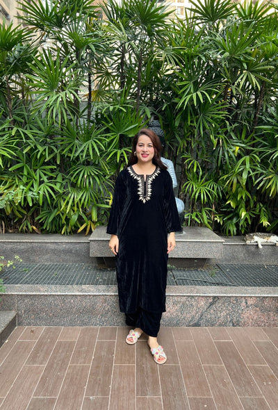 Velvet Gottapatti kurta set