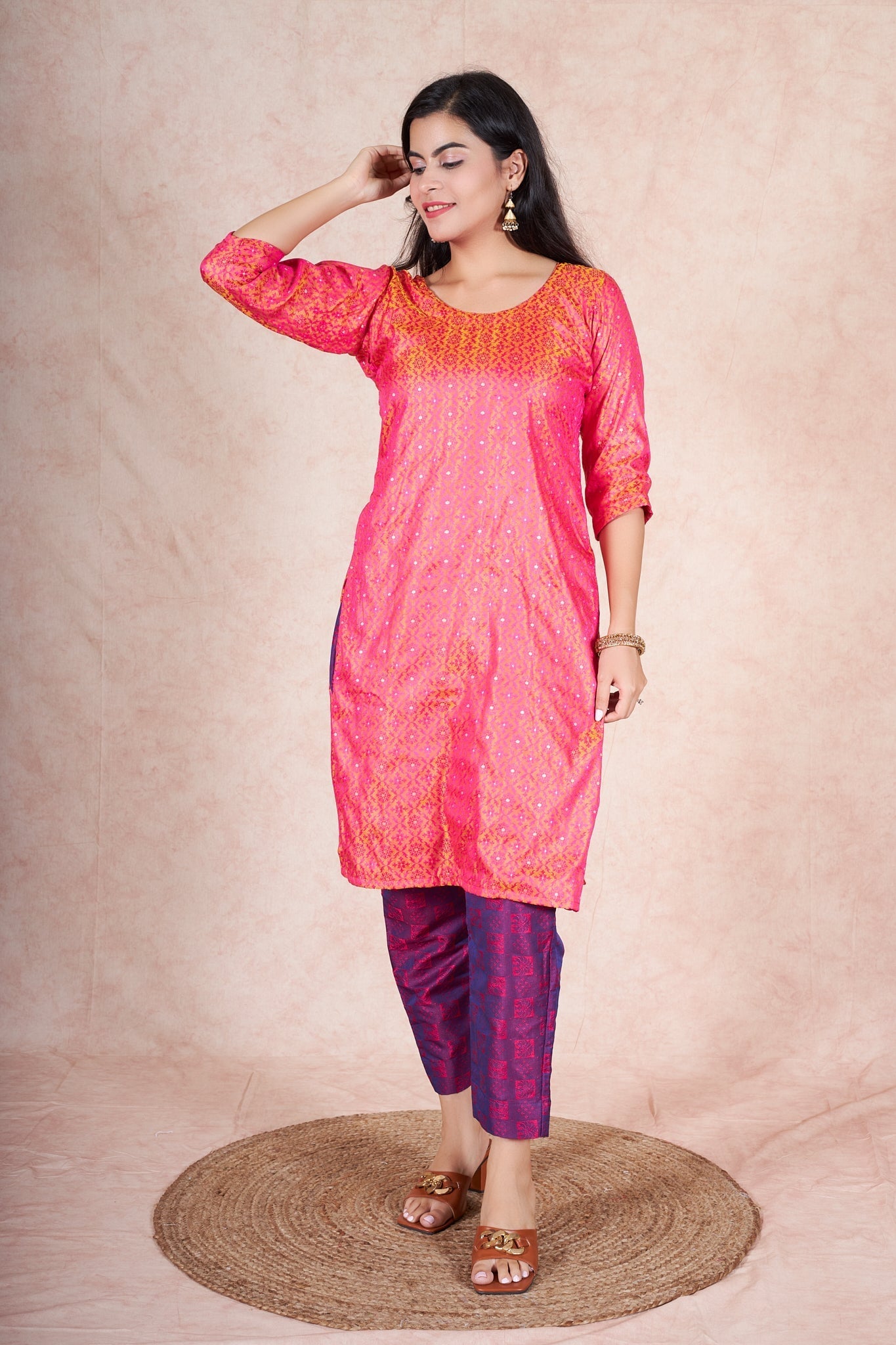 Ruhi banarsi silk kurta RangrezEthnic 