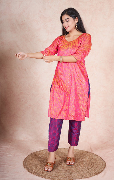 Ruhi banarsi silk kurta RangrezEthnic 