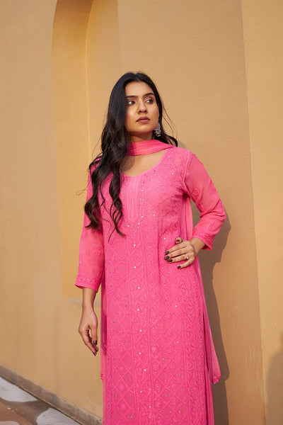 Noori pure georgette kurta and inner (Set of 2) RangrezaEthnic 