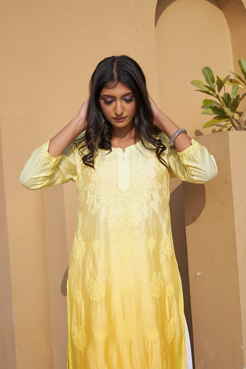 Nusrat chanderi kurta RangrezEthnic 