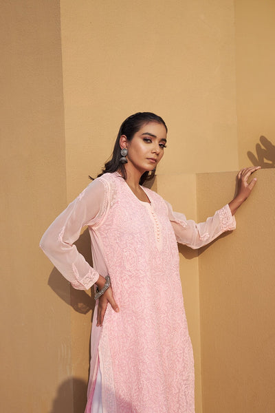 Ameera chiffon kurta with inner (Set of 2) RangrezEthnic 