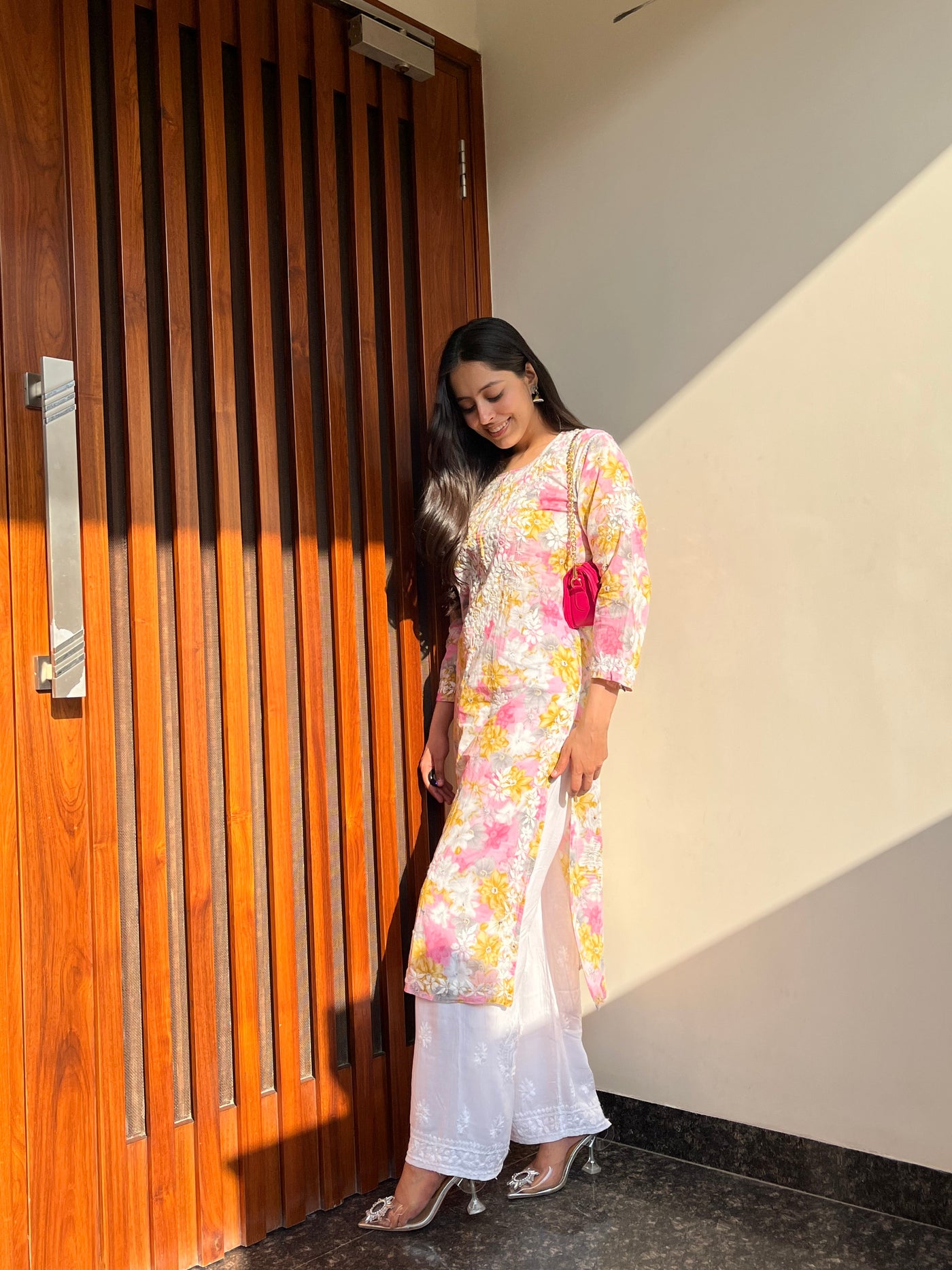 Leela chikankari mulmul kurta RangrezaEthnic 