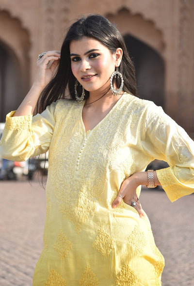 Nusrat chanderi kurta RangrezEthnic 