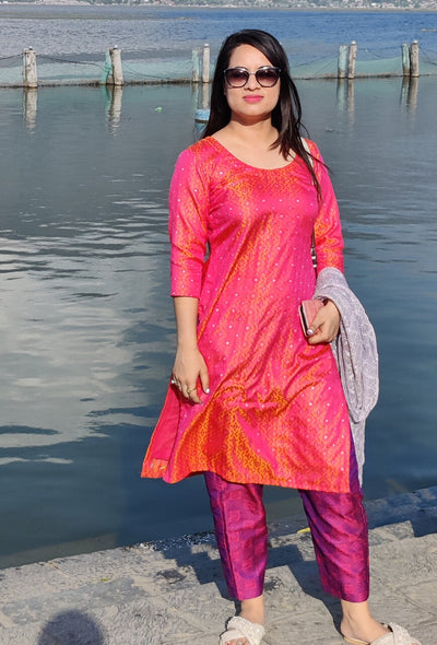 Ruhi banarsi silk kurta RangrezEthnic 