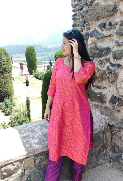 Ruhi banarsi silk kurta RangrezEthnic 